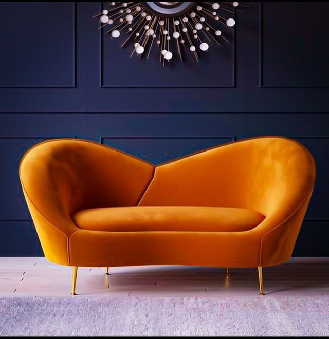 15 Beautiful Orange Couch Designs for Modern Homes 6 Persimmon Orange