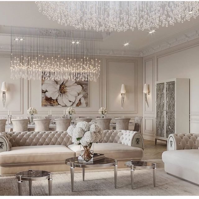 Shimmering Modern Ivory Glamour