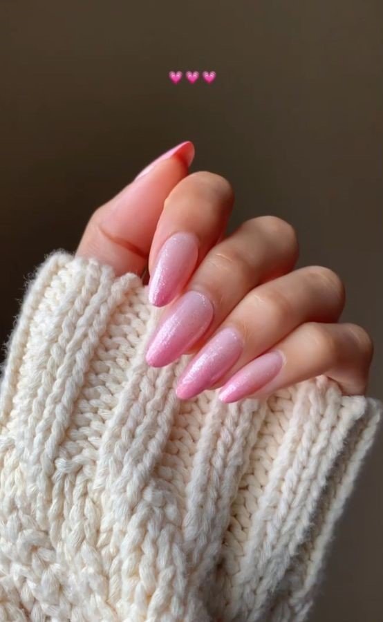 20 Pink Nail Ideas for Every Style and Season 20 Shiny Pink Ombre