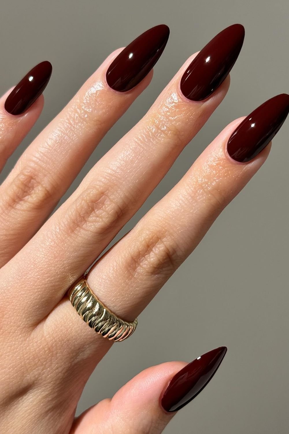 25 Cherry Mocha Nail Designs for Every Season 20 Sleek Burgundy Touch