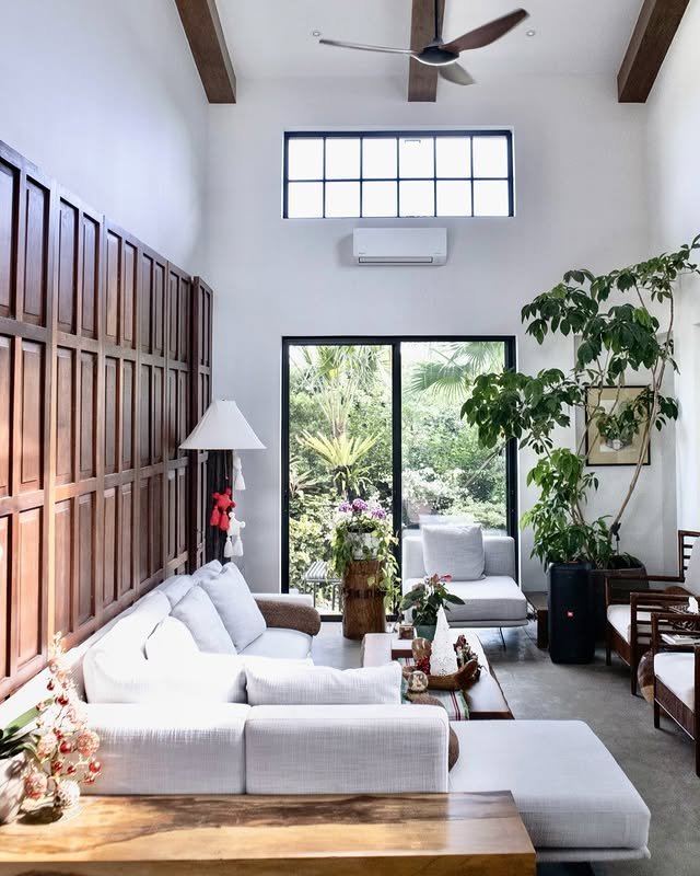 15 Long Narrow Living Room Ideas That Maximize Space 12 Tropical and Mediterranean