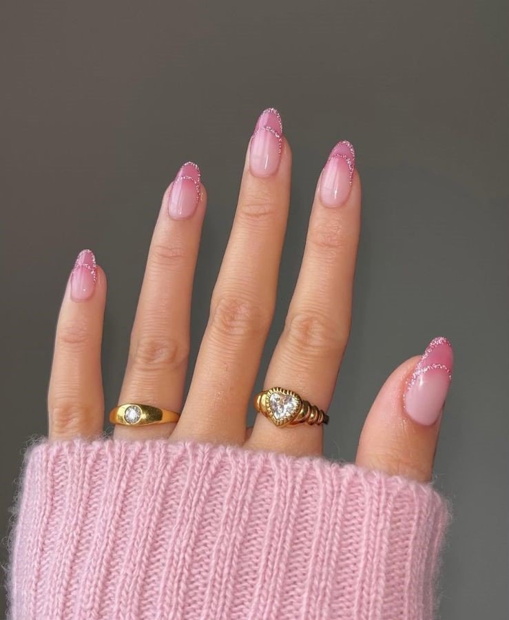 20 Pink Nail Ideas for Every Style and Season 5 Twinkling Pink Tips