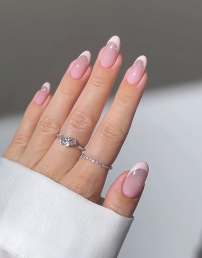 Sparkly Ombre Tips