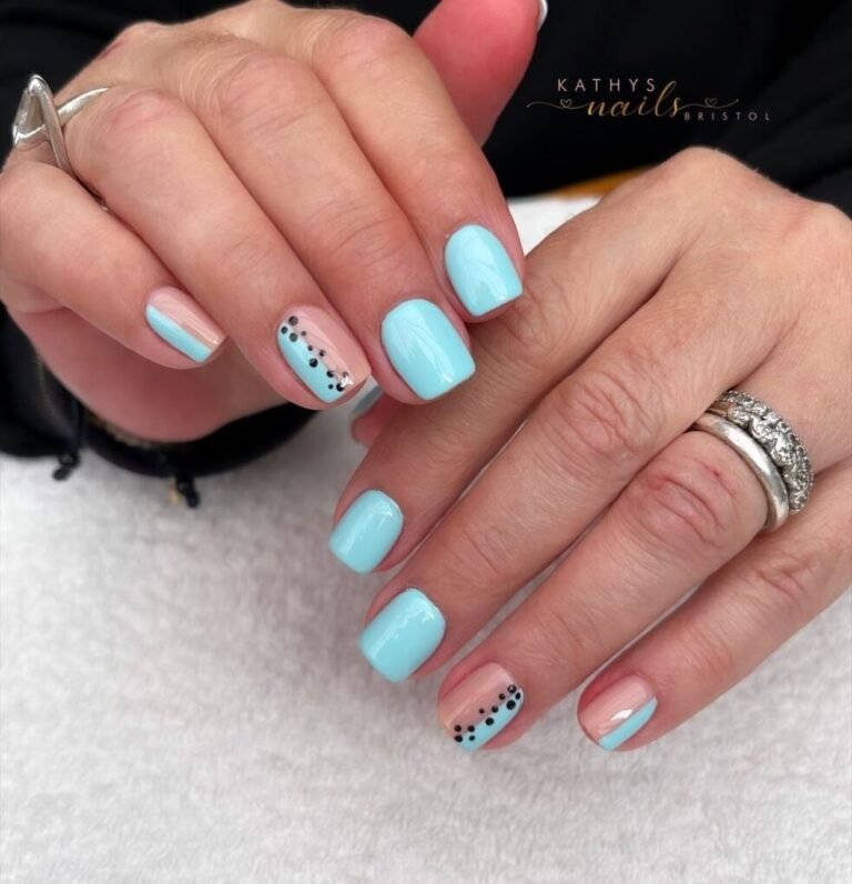 20 Stunning Turquoise Nail Ideas for a Fresh, Chic Look 19 Dotticure Bliss