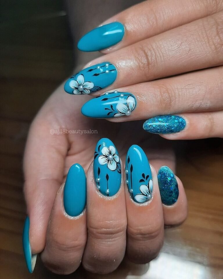 20 Stunning Turquoise Nail Ideas for a Fresh, Chic Look 16 Fine Florals