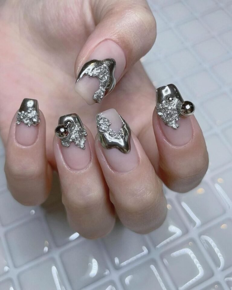 3D Dripping Silver