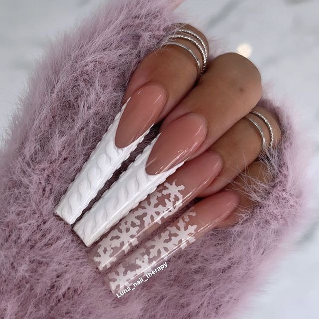 25 Elegant Winter Coffin Nail Designs You’ll Love 25 Cozy Knits