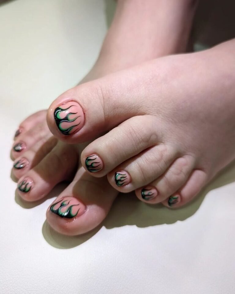 Flaming Toes Polish