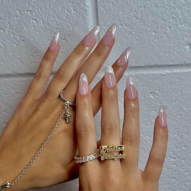 30 Winter Dip Nail Designs That Will Warm Up Your Style 2 Pearly Tips Winter Dip Nails