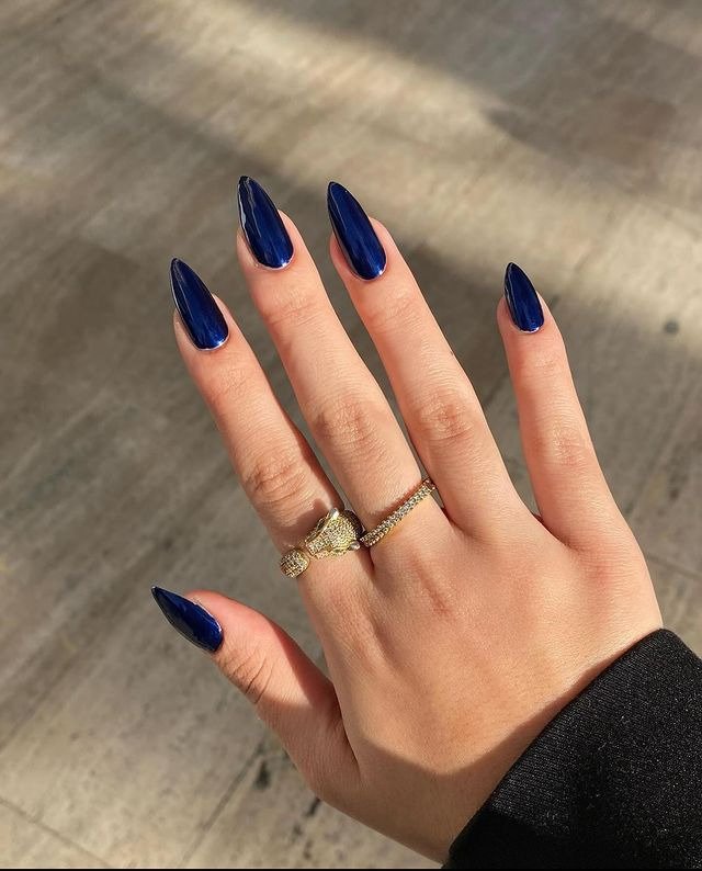 25 Dark Winter Nail Ideas That Are Perfectly Moody & Chic 26 Midnight Glitz
