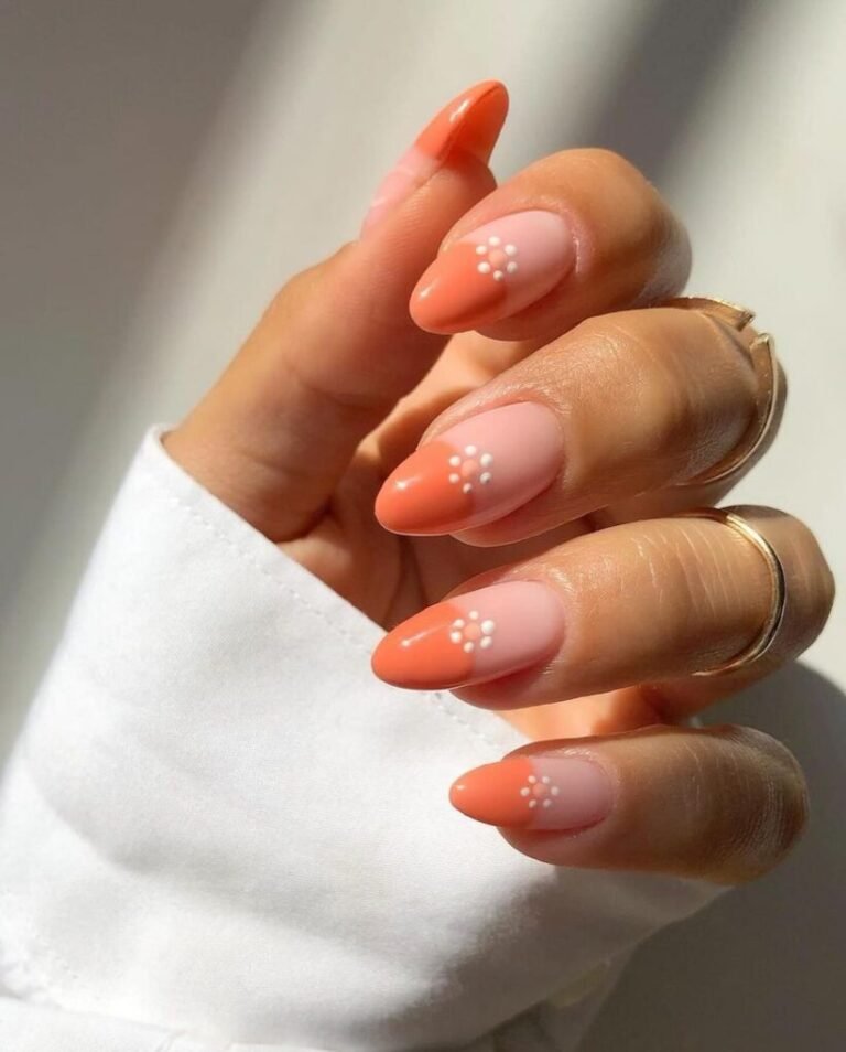 Peach Floral Tips