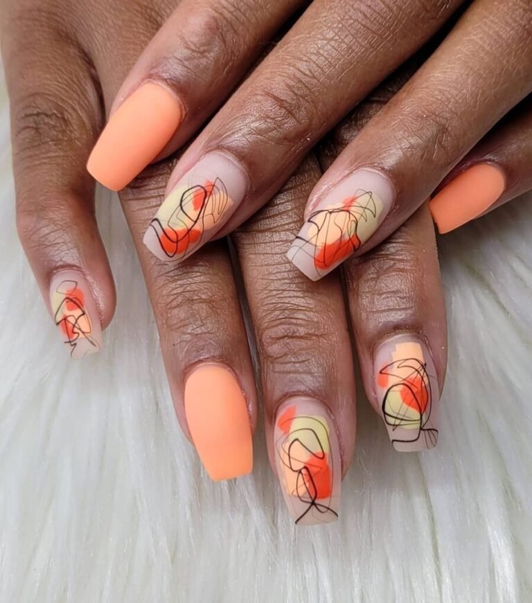 Peach Abstract Bliss