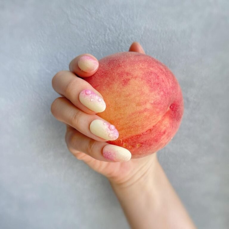 Peach Fruit Nails