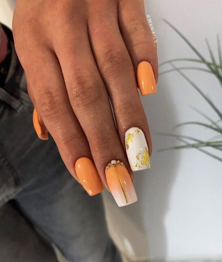 Peach Gradient Nails