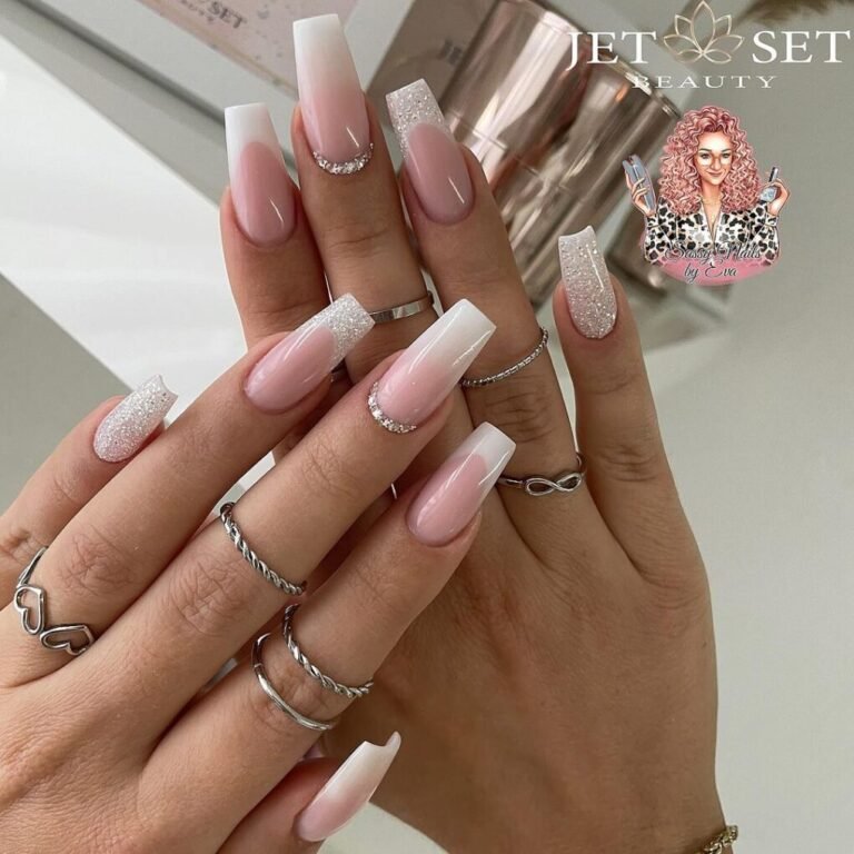 Ombre Glitter Gel Nails Design