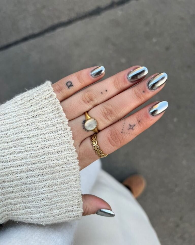 Chrome Magic Shellac Nails Design