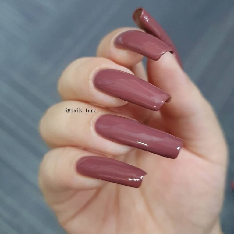 Classic Long Mauve Nails