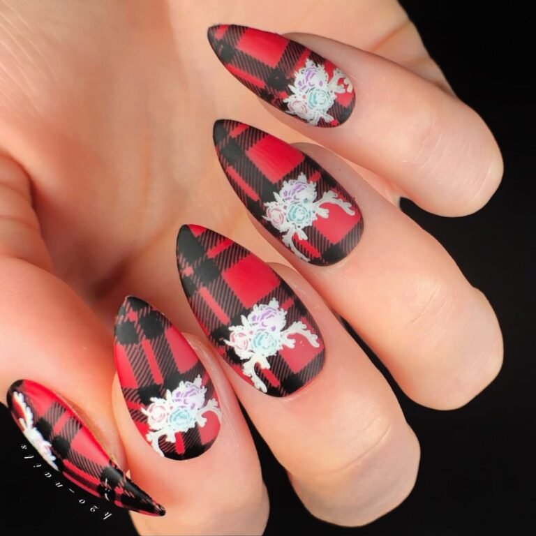 Black & Red Plaid with Antlers
