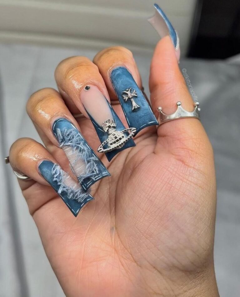 22 Bold Nail Art Designs That Scream Confidence 20 Denim Days