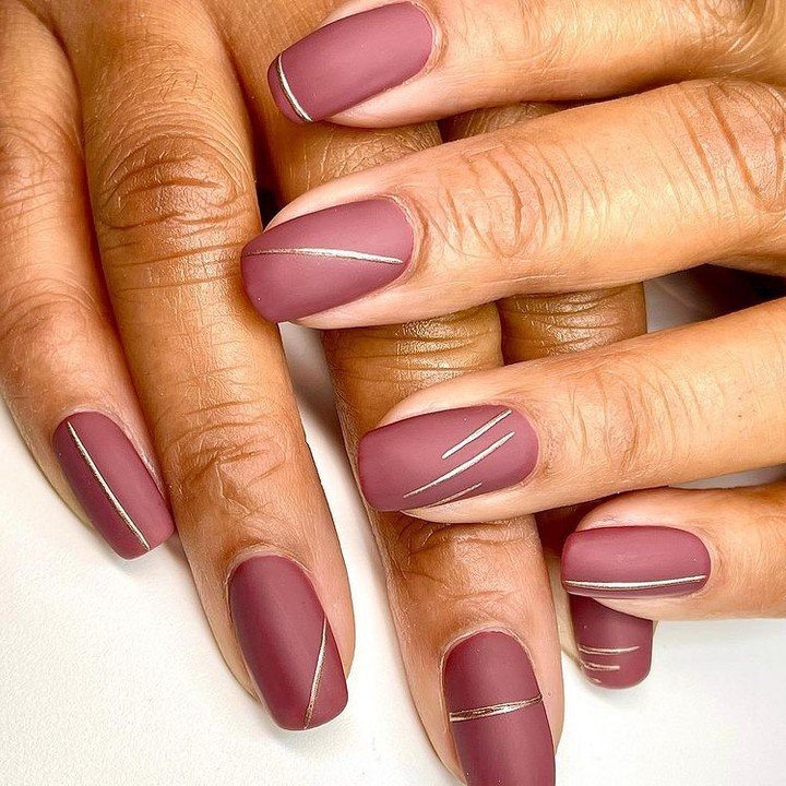 Matte Mauve Nails
