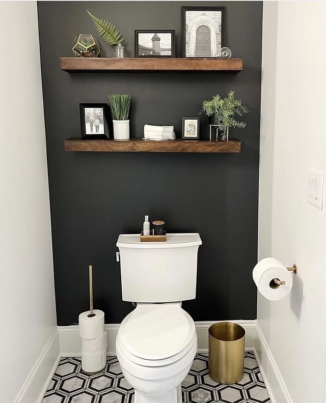 15 Stylish Bathroom Décor Ideas for a Modern Refresh 12 Add Floating Shelves for Décor