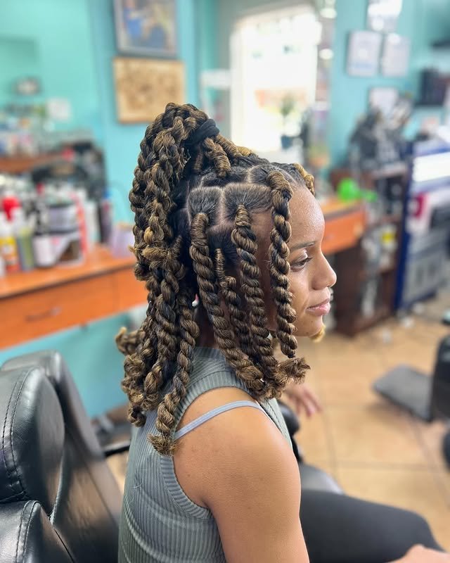 Chunky Cornrowed Bob