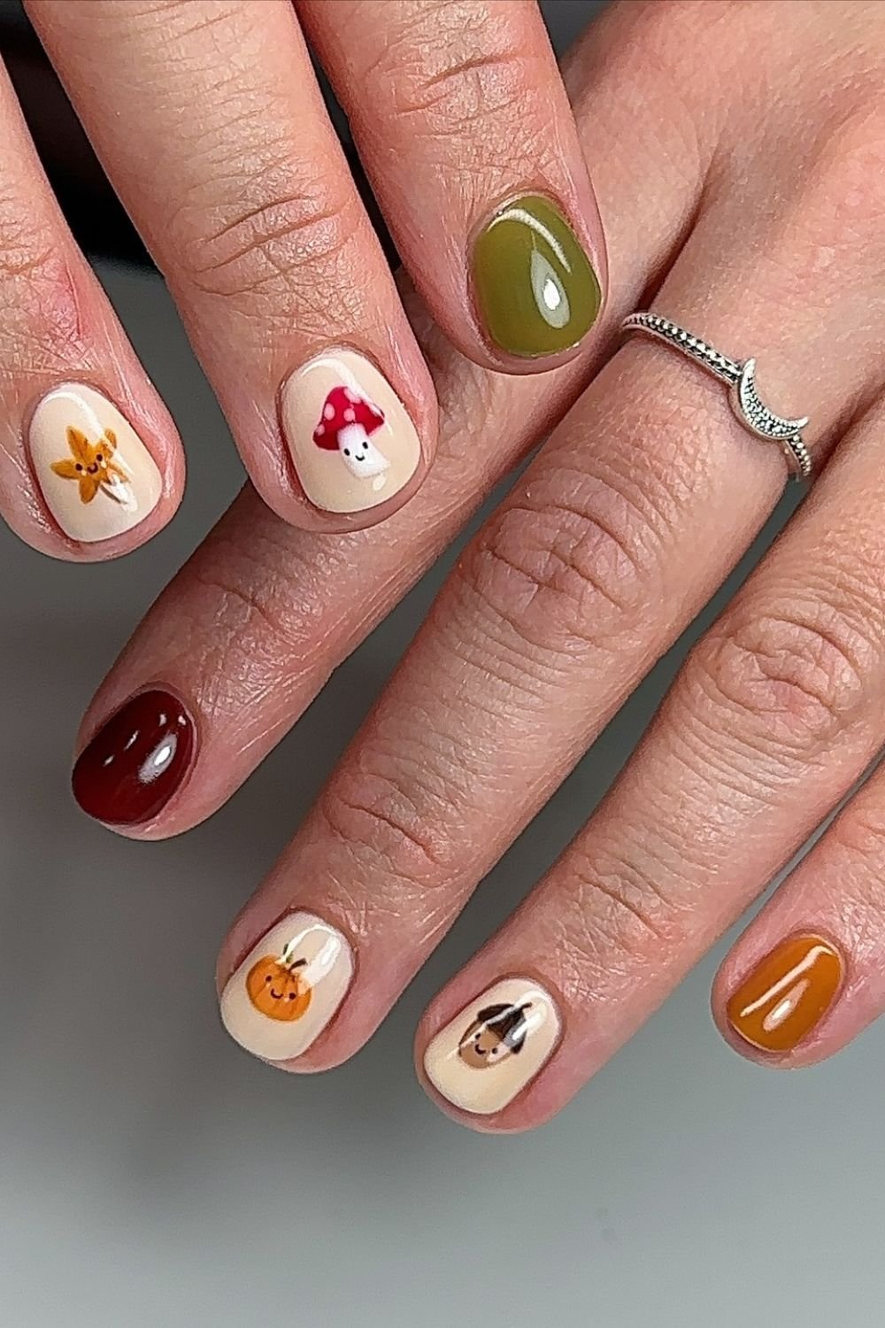 30 Fall Gel Nail Ideas for a Perfect Autumn Look 20 Cute Fall Creatures