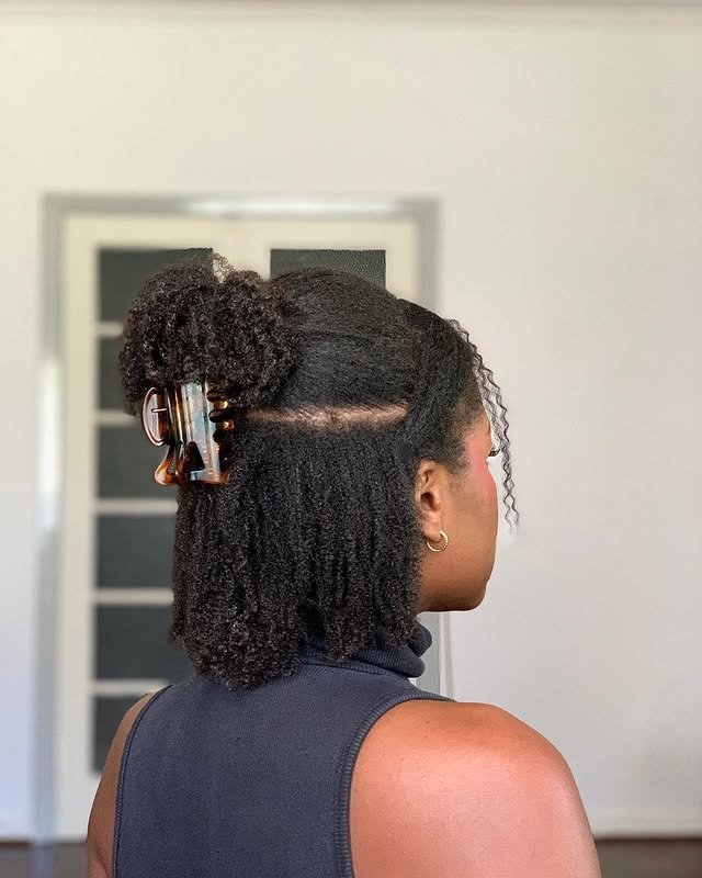 Half-Up Afro Puffs