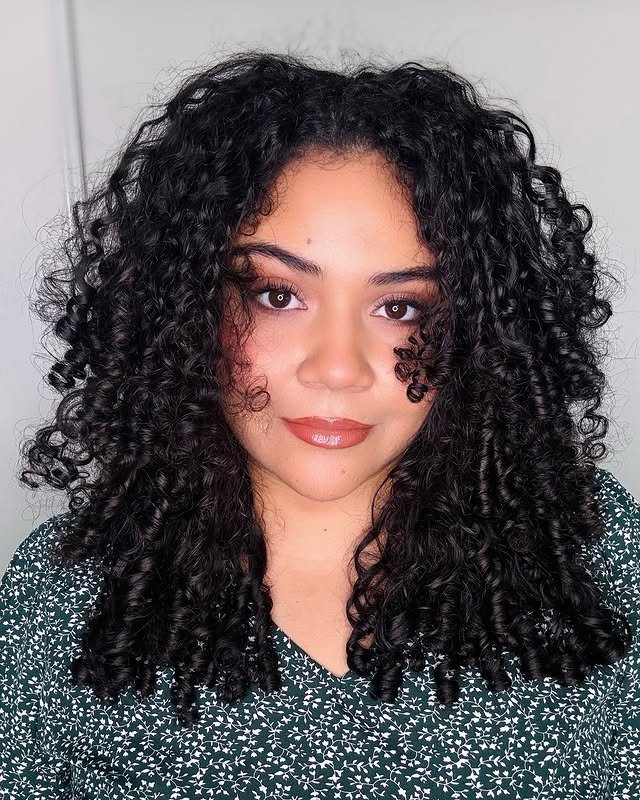 Middle-Part Defined Curls