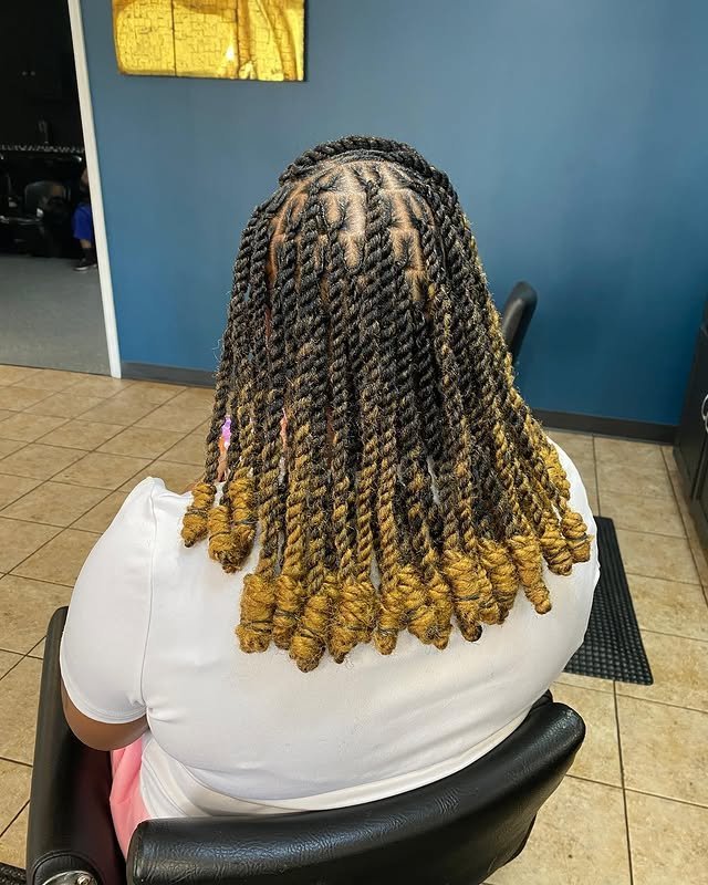 Ombre Braids Mid-Length