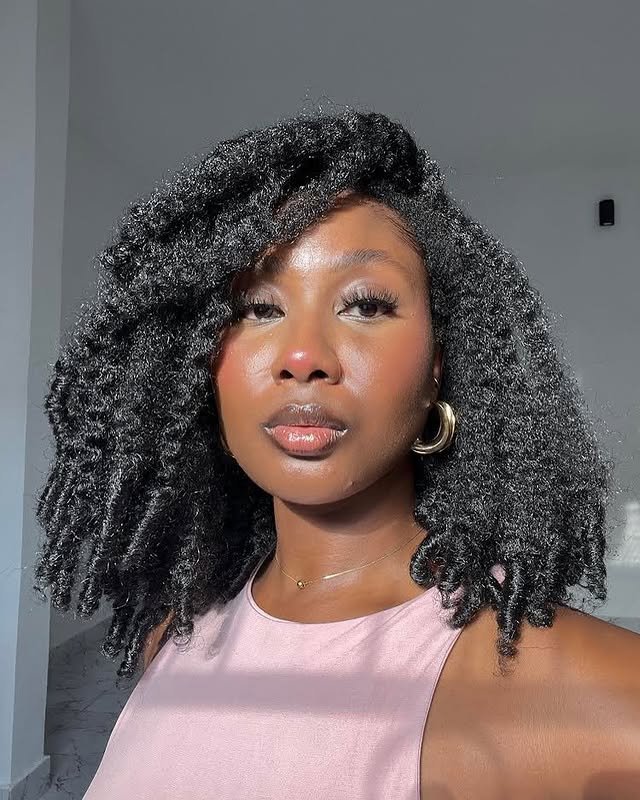 Twist-Out with Side Bangs