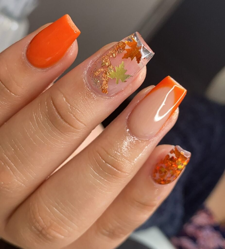 30 Chic Fall Nail Designs for Short Nails 28