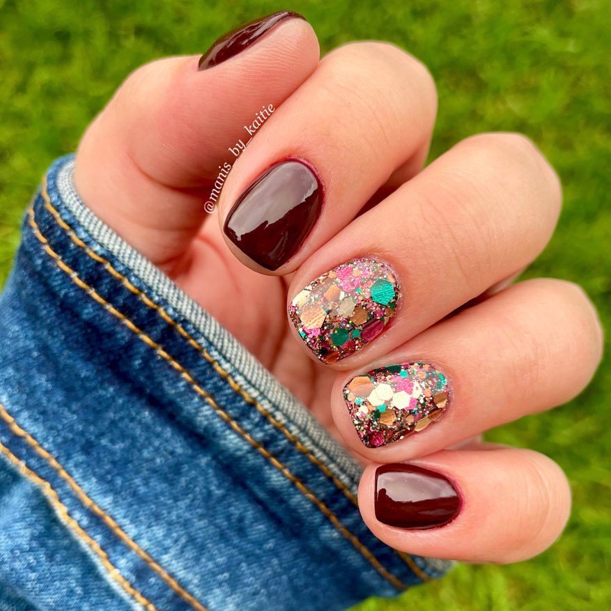 30 Chic Fall Nail Designs for Short Nails 29