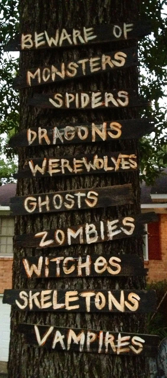 Beware Wooden Signs
